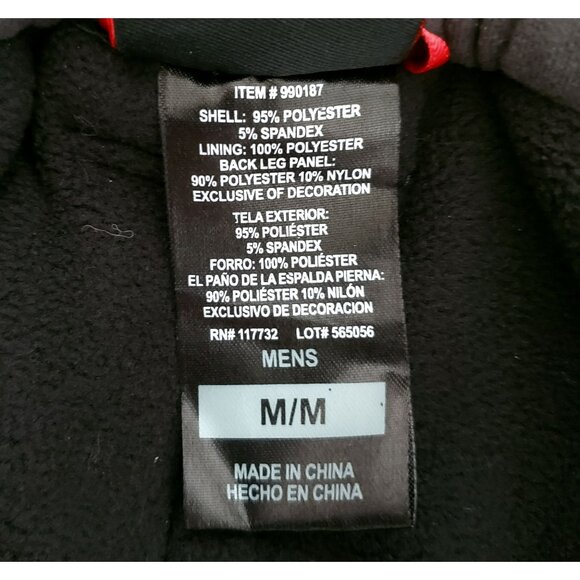 Gerry Snowboard Pants Snow Ski Black Fleece Lined Gaiters Cargo Stretch Mens M - Picture 8 of 15